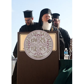 The Patriarch Delivering his Address. The Patriarch Delivering his Address.